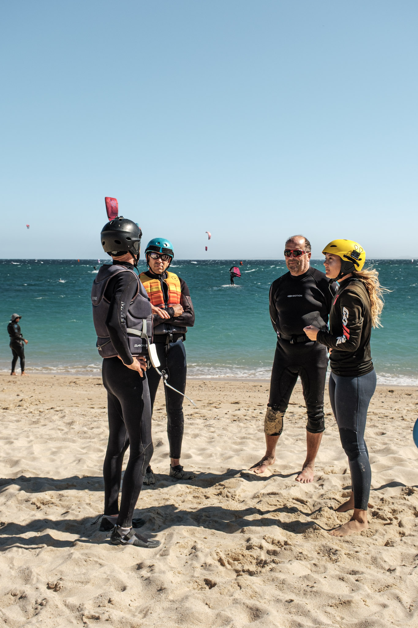 A beachside moment with the Baja Wing group