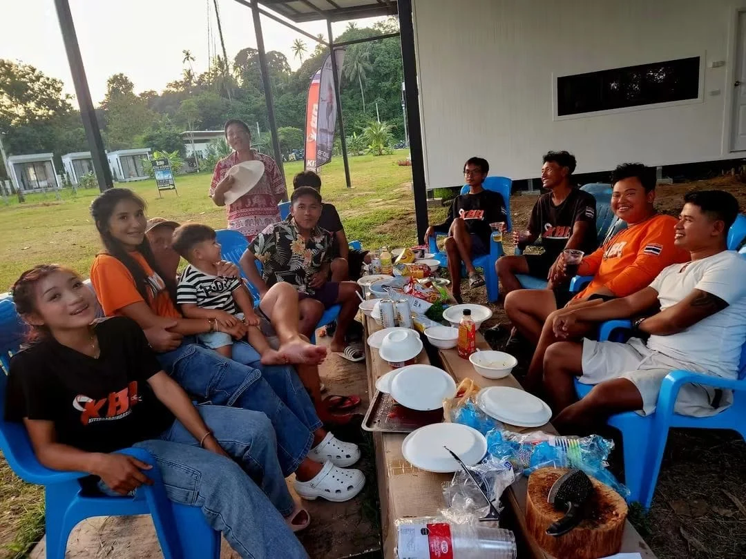 KBA team and guests gathered at the watersports center